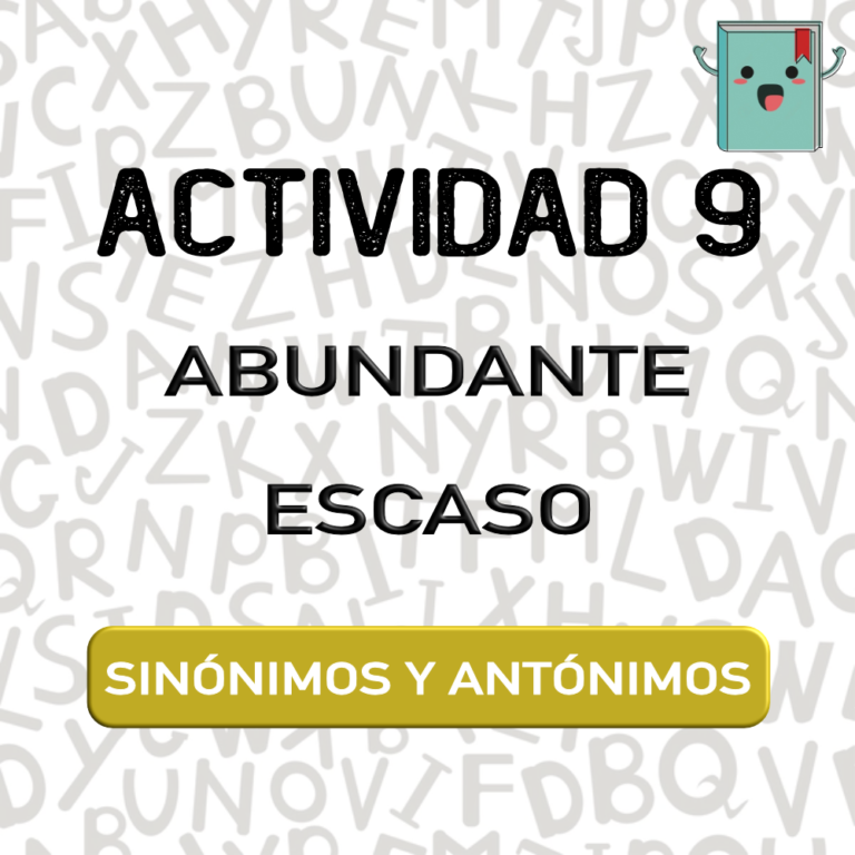 9. SINÓNIMOS Y ANTÓNIMOS