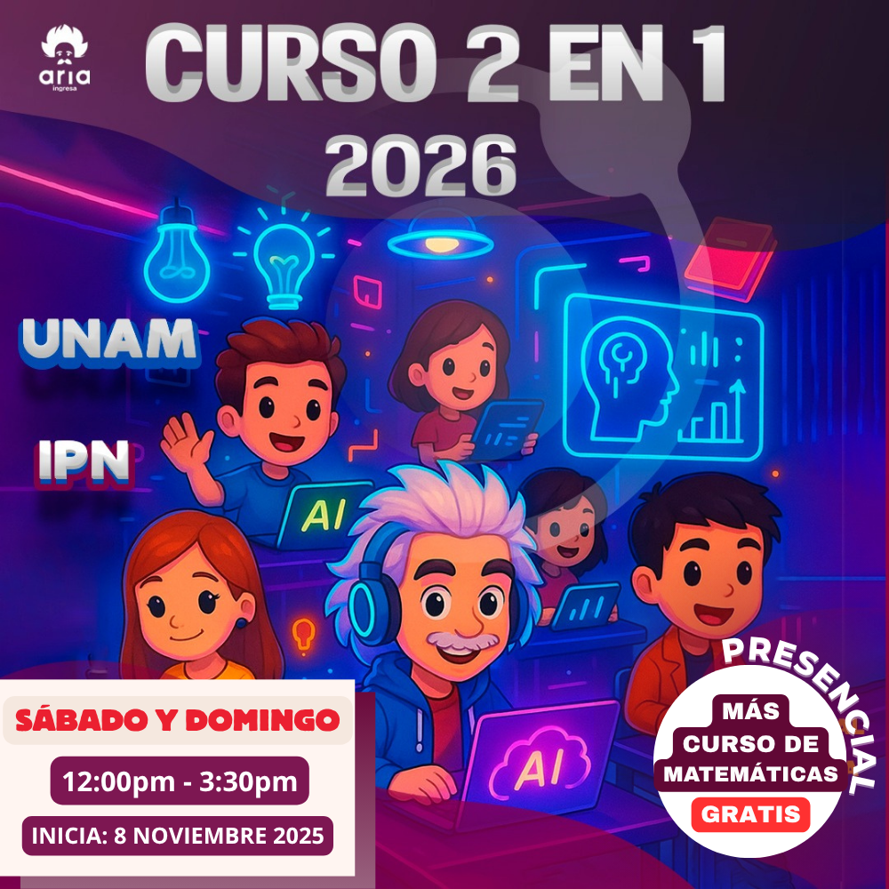 Curso presencial - UNAM e IPN 2026 (Vespertino) (Fin de semana)