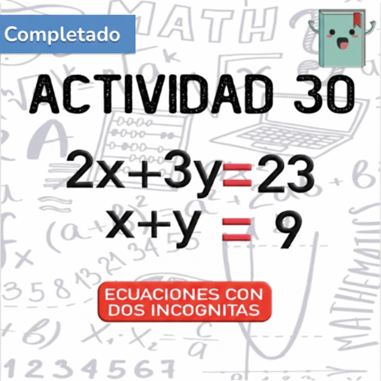 30. ECUACIONES CON  DOS INCÓGNITAS