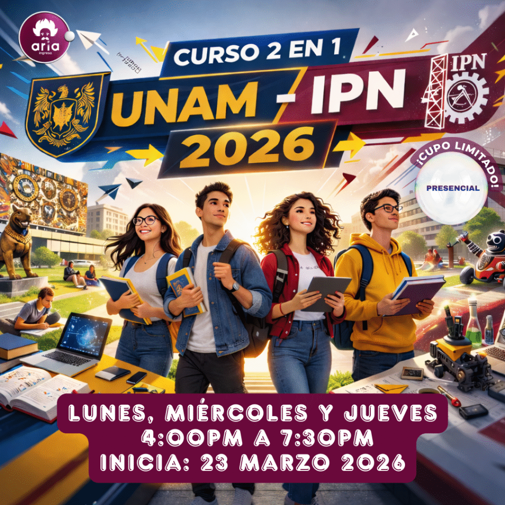 Curso presencial (11)- UNAM e IPN 2026 (Intensivo) (Vespertino)