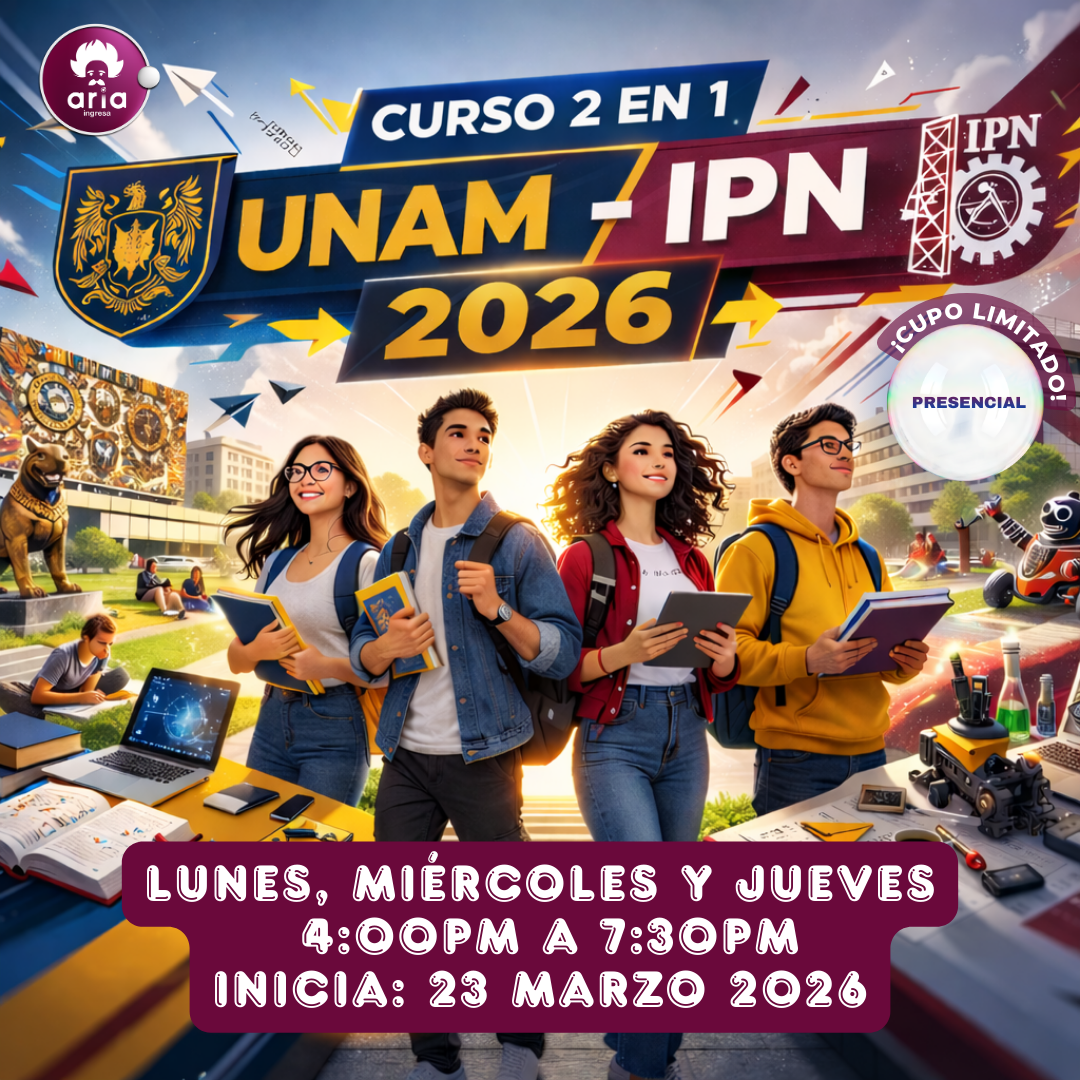 Curso presencial (11)- UNAM e IPN 2026 (Intensivo) (Vespertino)