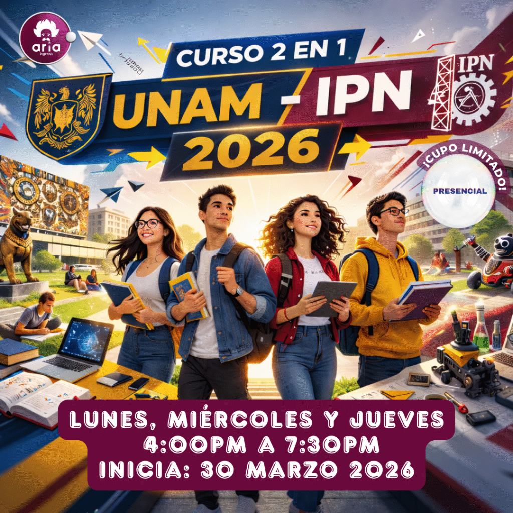 Curso presencial (11)- UNAM e IPN 2026 (Intensivo) (Vespertino)