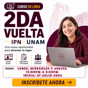 Curso en línea (M) – IPN – UNAM 2026 (Entre semana)
