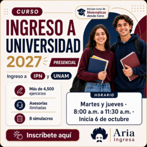 Curso presencial (1) – IPN/UNAM/UAM 2027 (Entre semana)