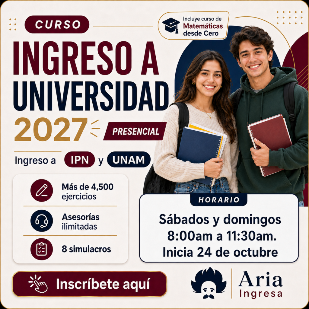 Curso presencial (2) – IPN/UNAM/UAM 2027 (Fines de semana)