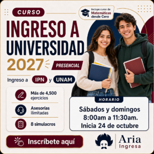 Curso presencial (2) – IPN/UNAM/UAM 2027 (Fines de semana)
