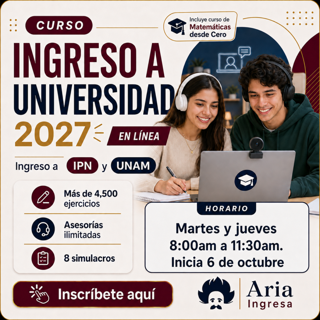 Curso presencial (B) – IPN/UNAM/UAM 2027 (Entre semana)