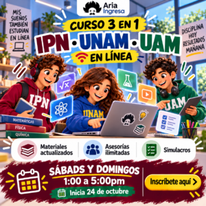 Curso en línea (C) – IPN/UNAM/UAM 2027 (Fines de semana)