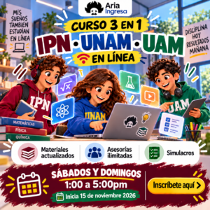 Curso en línea (C) – IPN/UNAM/UAM 2027 (Fines de semana)
