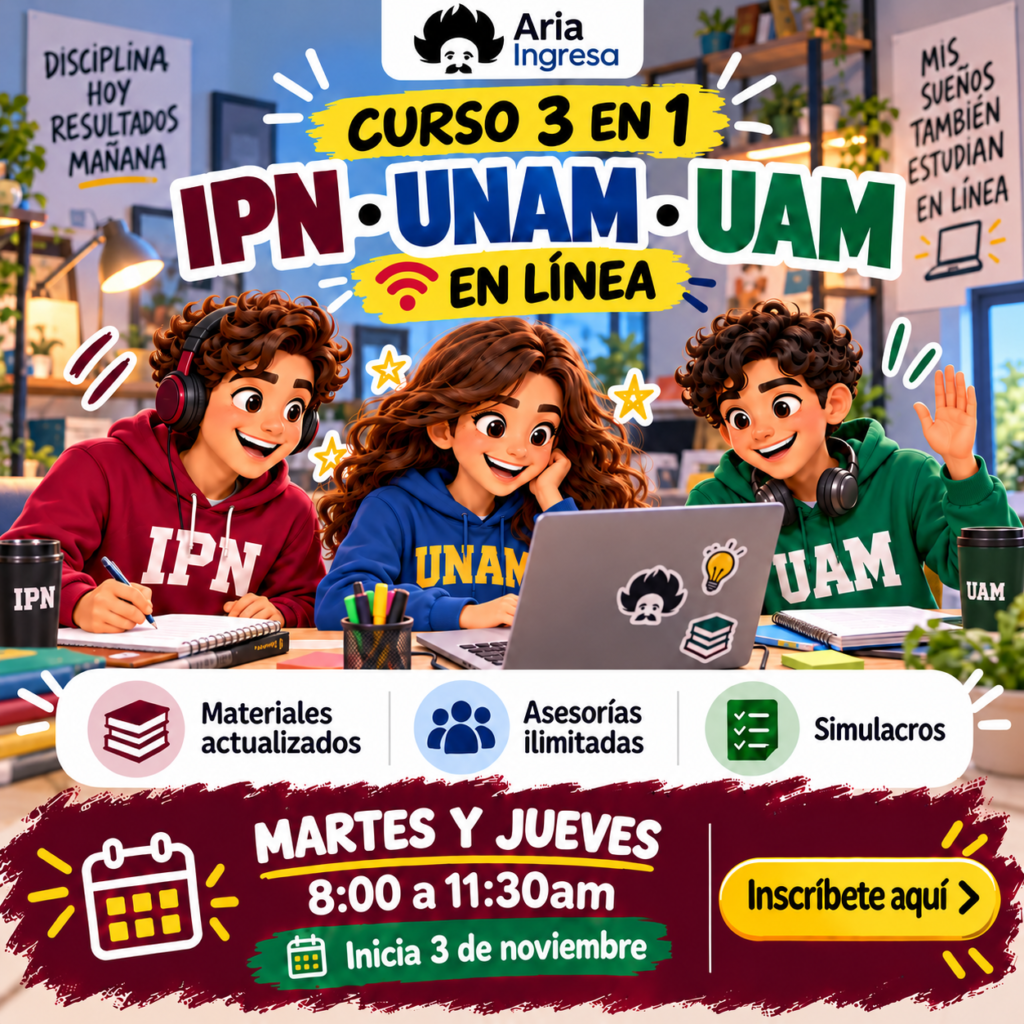 Curso en línea (A) – IPN/UNAM/UAM 2027 (Entre semana)
